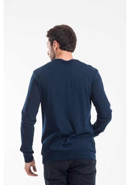 Süperlife Bisiklet Yaka Uzun Kollu Dar Kalıp Ince Erkek Sweatshirt SPR2019K18 fırsatları