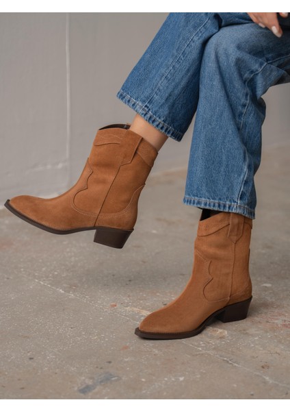 Riry Camel Süet Hakiki Süet Kadın Bot modelleri