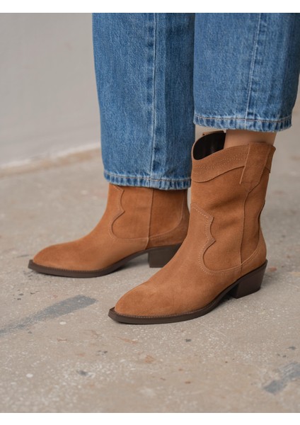 Riry Camel Süet Hakiki Süet Kadın Bot fırsatları