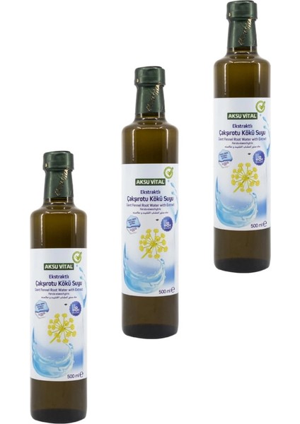 Ekstraktlı Çakşırotu Kökü Suyu Çakşır Otu 500 ml x 3 Adet