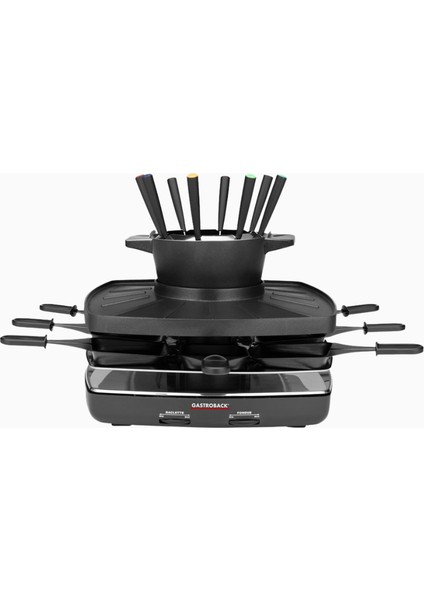 Raclette & Fondue Set, 1,15 L Fondue ve 8 Panlı Premium Set