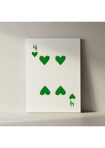 Minimalist Yeşil Kalpler Soyut Sanat Tablosu fiyatları