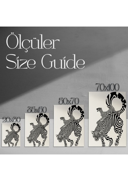 Çizgisel Leopar Soyut Sanat Tablosu modelleri