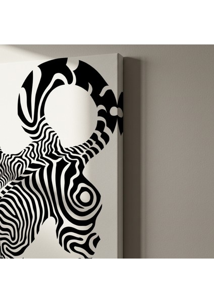 Çizgisel Leopar Soyut Sanat Tablosu indirimleri