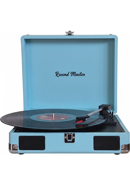 Record Master RM-311 Mavi Renkli Pikap - Tüm Plaklar Ile Uyumlu - Power Bank Lere Bağlanarak Kullanılabilme modelleri