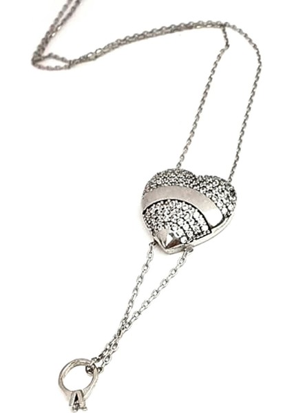 Zirkon taşlı kalpli gümüş aşk kolyesi fiyatları