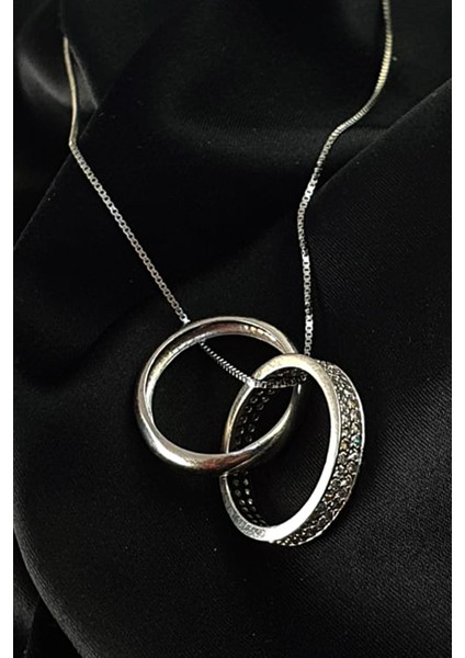 italyan tasarımı 925 ayar gümüş lüks sevgi bağı kolyesi