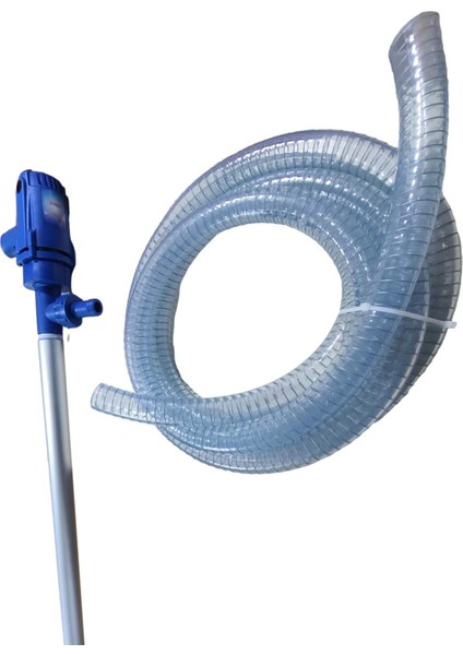 12 Volt Varil Tip Sıvı Aktarma Pompası & 5 Metre Hortumlu Set