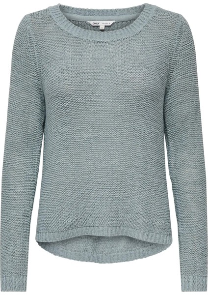 Kadın Yuvarlak Yaka Regular Fit Mavi Örgü Kazak - 15113356 indirimleri