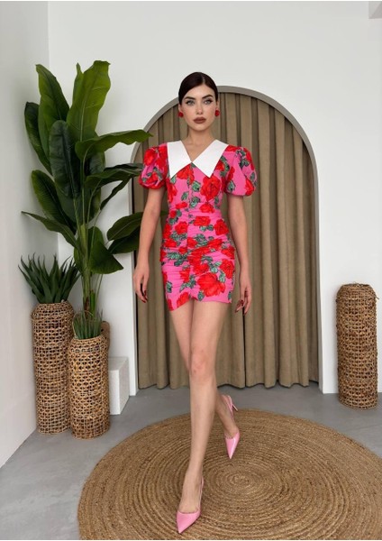 Perast Çiçek Detaylı Elbise modelleri