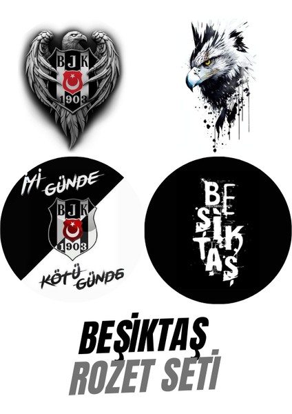 Beşiktaş Rozet Seti 4'lü