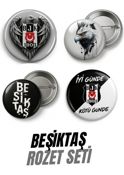 Beşiktaş Rozet Seti 4'lü