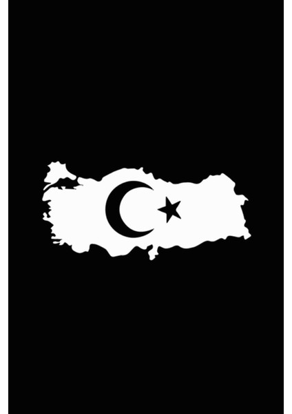 Türkiye Haritası Özel Yeni Sticker 25*12 cm