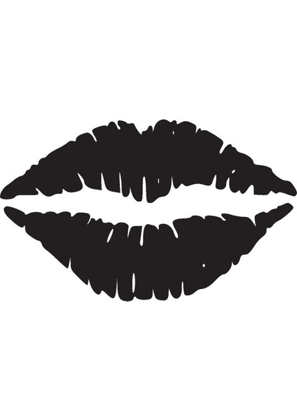 Kadın Dudağı Duvar Dekor Sticker (Tip 2) 40 x 24 cm