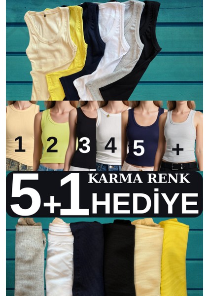 5+1 Hediyeli Genç Atlet Body Kalın Askılı