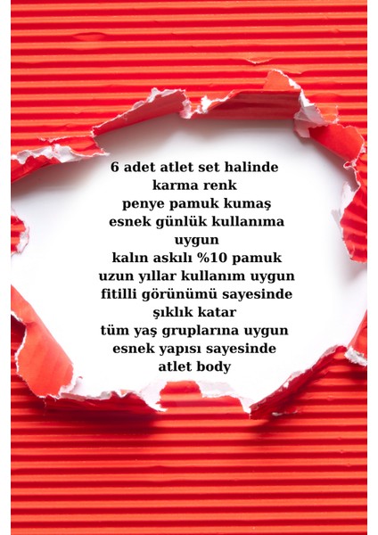 5+1 Hediyeli Genç Atlet Body Kalın Askılı fiyatları
