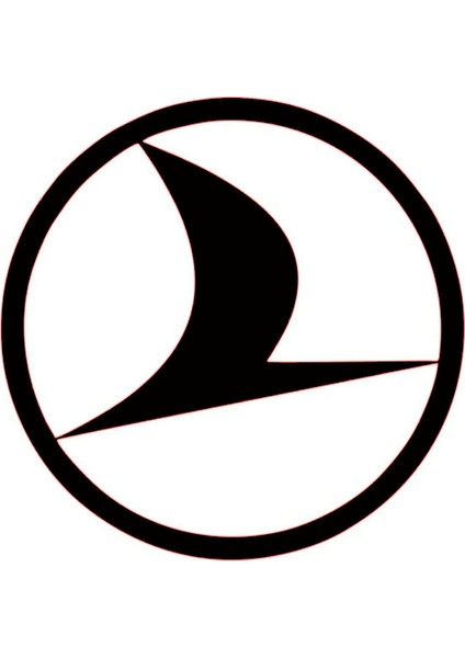 Türk Hava Yolları Özel Yeni Sticker Siyah 8*8 cm