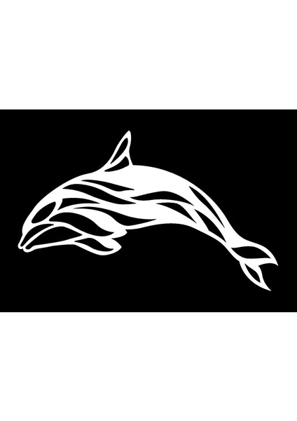 Yunus Balığı Sticker 10 x 6 cm modelleri