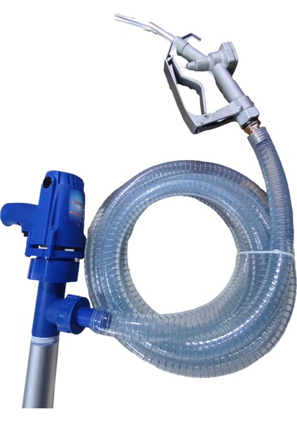 12 Volt Varil Pompası & Akaryakıt Tabancalı & 5 Metre Hortum Seti