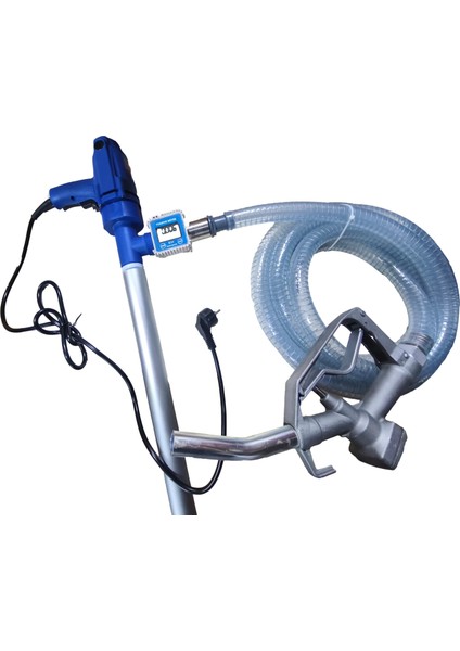 12 Volt Sayaçlı Varil Pompası & Akaryakıt Tabancası& 5 Metre Hortum Seti