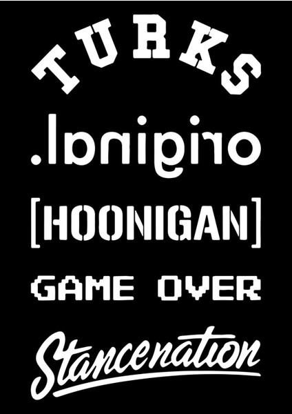 Oto Arka Cam Özel Yeni Sticker Model 32 Beyaz 20*35 cm