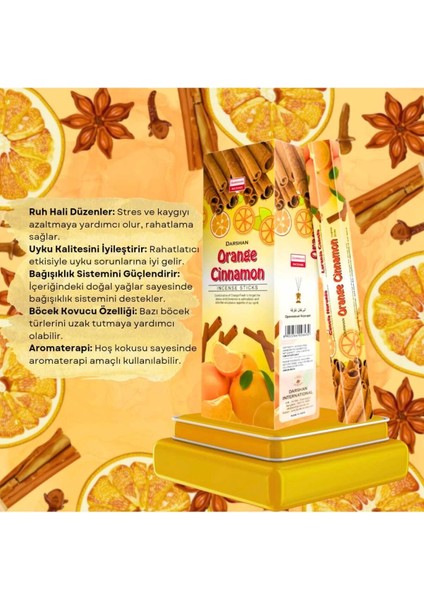 Portakal ve Tarçın Tütsüsü 20 Çubuk