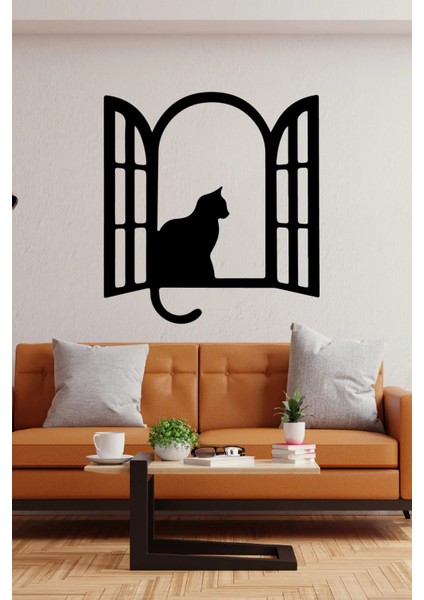 Penceredeki Kedi Sticker 10 x 11 cm fırsatları