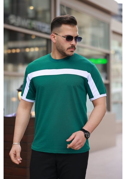 Erkek Şerit Detaylı Kısa Kollu T-Shirt