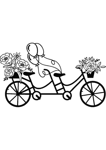 Klasik Bisikletler Model 3 Oto Özel Yeni Sticker 30 x 18 cm