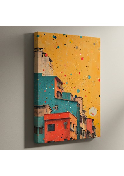 Soyut Kent Manzarası Tablosu