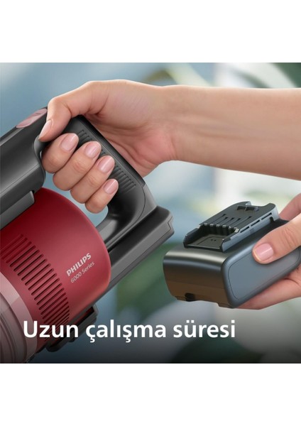 6000 Serisi , Powercyclone 11,, Zemin Tipini Algılayan Akıllı Başlık, XC6552/01 Kablosuz Dikey Süpürge