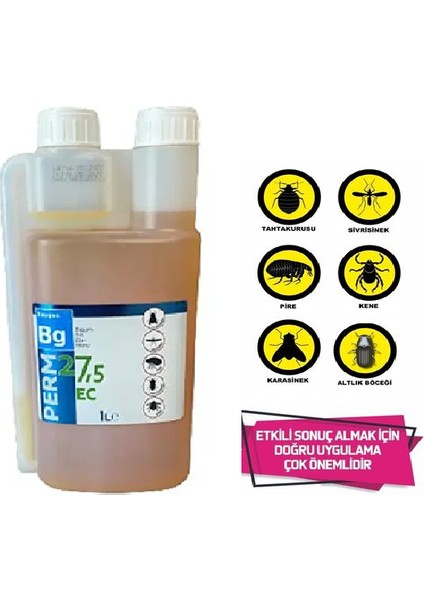 Bg Perm 27,5 Ec Haşere Ilacı 1 Lt Karasinek, Sivrisinek , Pire, Tahtakurusu, Kene Için Yeni Üretim fiyatları