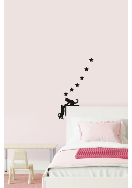 Priz Kedi Özel Yeni Sticker Set Siyah Kedi Yıldız Etiket Duvar Özel Yeni Sticker fiyatları