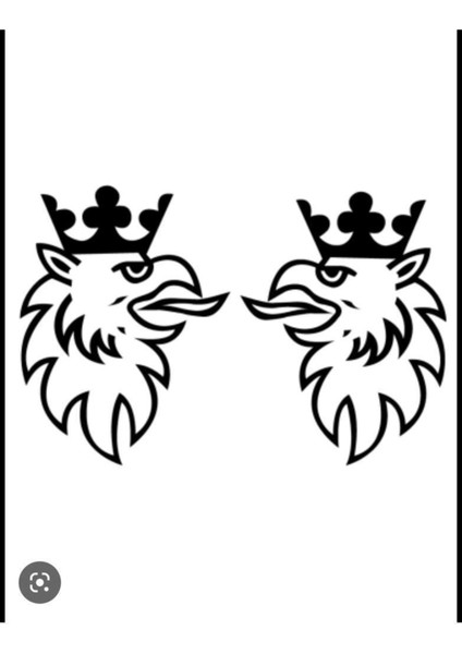 Kral Kartal Çift Kapı Oto Özel Yeni Sticker 40*40 cm