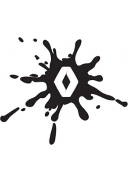 Renault Damla Görünümlü Özel Yeni Sticker Yakıt Deposu Depo Kapağı Özel Yeni Sticker 2 Adet 12*10 cm