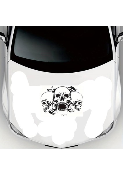 Kuru Kafalar Oto Kaput Sticker 60 x 39 cm