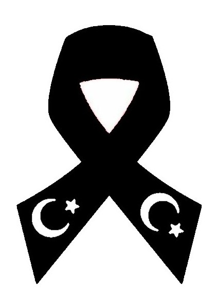 Türk Bayrağı 11 Duvar Dekor Sticker Siyah 40 x 24 cm