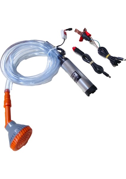 12 Volt Sıvı Aktarma Pompası Çift Girişli ( Akü ve Çakmaklık Girişli)