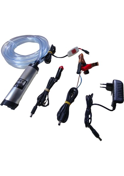220-12 Volt Dalgıç Sıvı Aktarma Pompası (3 Farklı Çalışma Şekli) Hortumlu Set