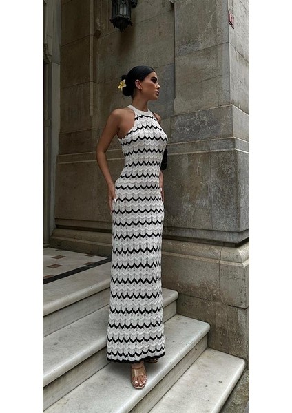 Melina Ajurlu Halter Yaka Elbise 2774 fiyatları