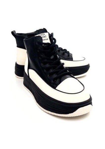 25K335 Kadın Hakiki Deri Parçalı Kısa Boyunlu Sneaker Bot fiyatları