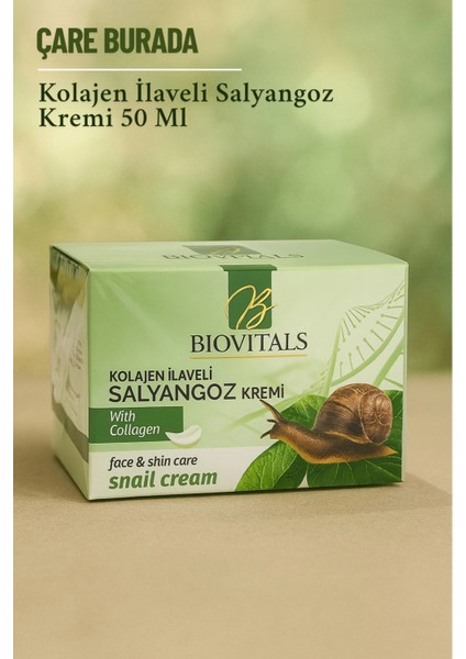 Biovitals - Salyangoz Kremi 50 ml (Kolajen Ilaveli)