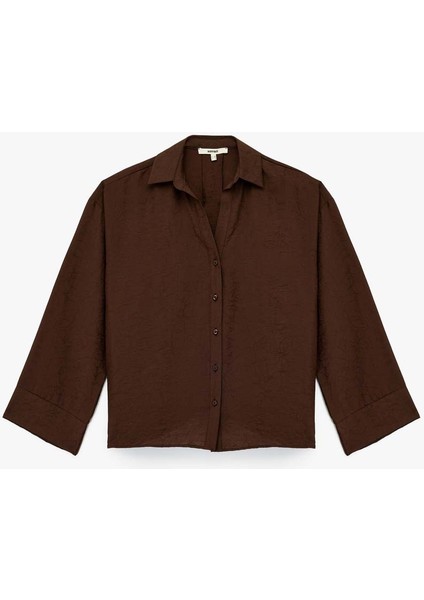 Kahverengi Kadın Gömlek 6WAK60098PW