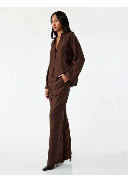 Kahverengi Kadın Gömlek 6WAK60098PW fiyatları