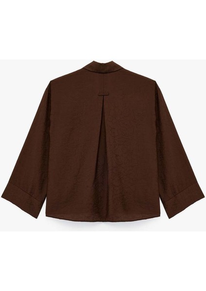 Kahverengi Kadın Gömlek 6WAK60098PW fırsatları