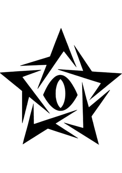 Yıldız Içinde Göz Sticker 20 x 20 cm