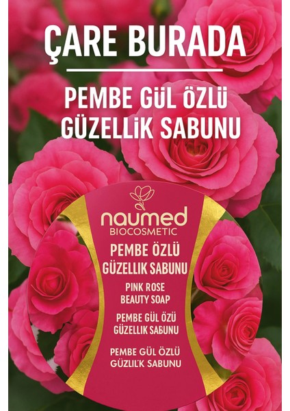 Naumed Biocosmetic - Pembe Gül Özlü Güzellik Sabunu