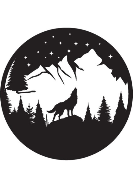 Kurt ve Doğa Model 1 Oto Özel Yeni Sticker 30 x 30 cm