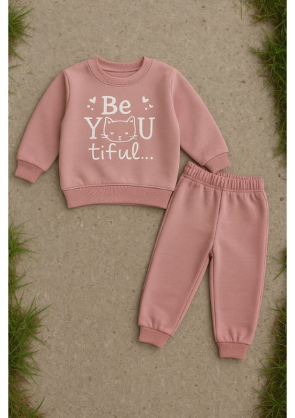 Kız Çocuk Mevsimlik Eşofman Takım Sweatshirt Alt Pamuklu Iki Ip Şardonlu Günlük Kombin 3-4-5-6 modelleri