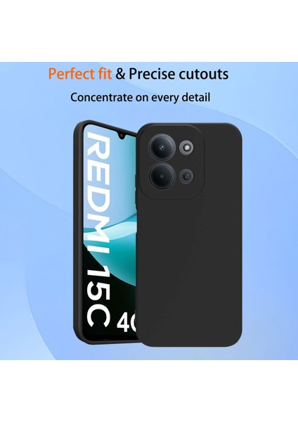 Xiaomi Redmi 15C Kılıf Kamera Korumalı Yumuşak Renkli Mat Silikon + 9h Ekran Koruyucu Cam 2in1 Set modelleri